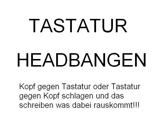 Tastatur Headbangen - 