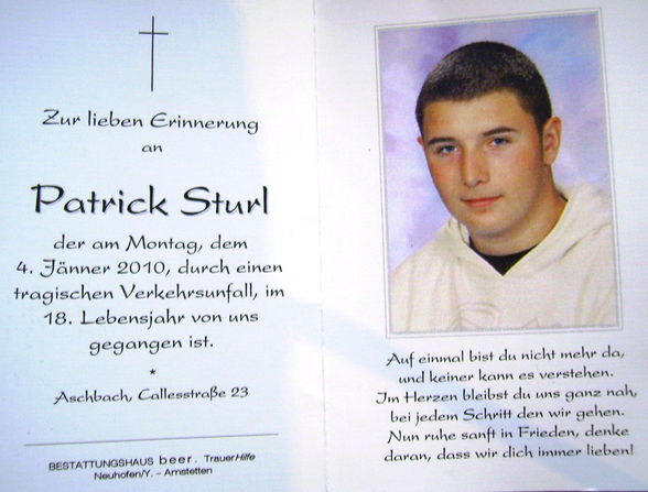 † R.I.P. †   Patrick Sturl - 