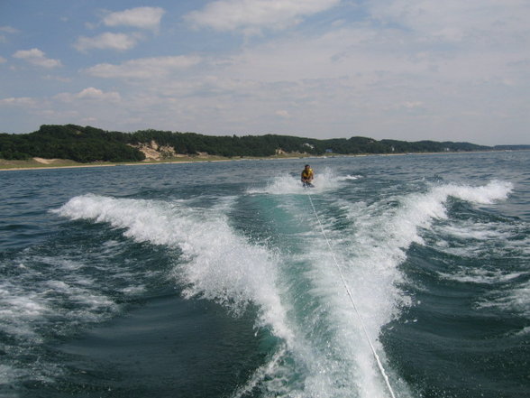 Boat Cruise, Kneeboarding on Lake MI - 