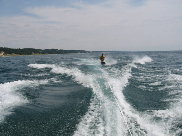 Boat Cruise, Kneeboarding on Lake MI - 