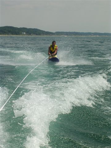 Boat Cruise, Kneeboarding on Lake MI - 