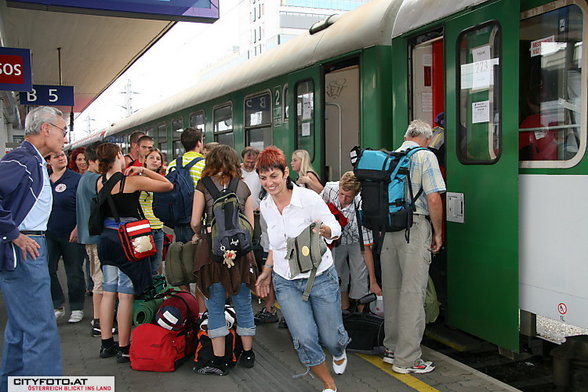 Ankunft als Bundesmeister 07 am Bahnhof - 