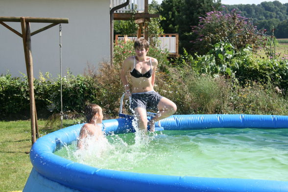 Fabian und ich beim Baden - 