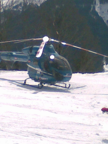 snowboarden in saalbach mit hubschrauber - 