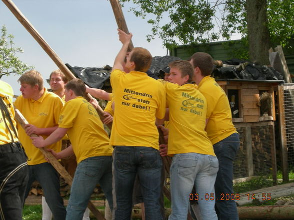 Maibaum aufstellen der LJ Naarn - 