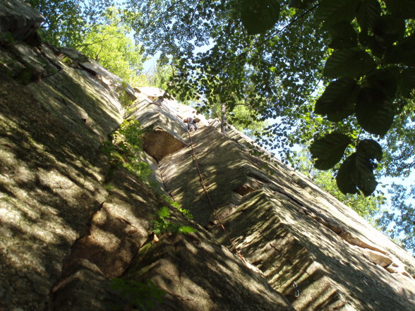 Klettern am Felsen in Tiefenbach - 