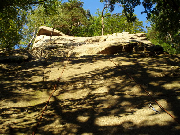 Klettern am Felsen in Tiefenbach - 