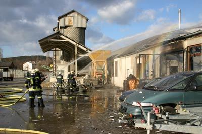 Großbrand am ehemaligen Buhl Areal - 