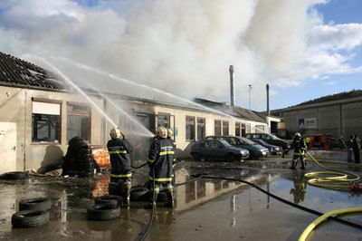 Großbrand am ehemaligen Buhl Areal - 