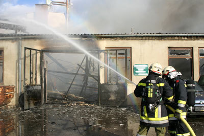 Großbrand am ehemaligen Buhl Areal - 