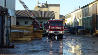 Großbrand am ehemaligen Buhl Areal - 