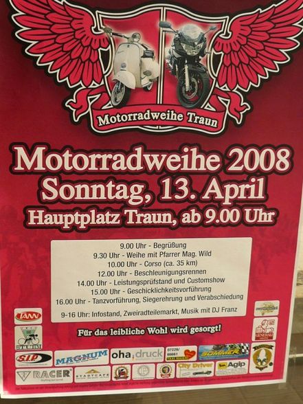 13.04.2008 Motorradweihe 2008 Traun  - 