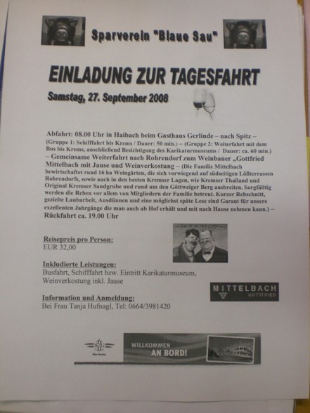 Blaue Sau proudly presents "Ausflüge - 