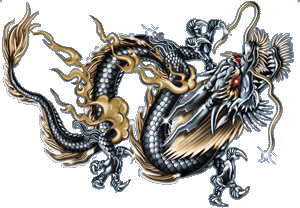 Chinesische Zeichen and dragons - 