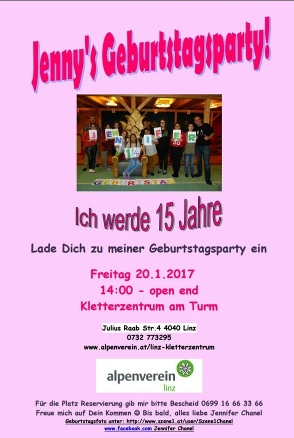 Jenny 15. Geburtstagsparty am Ketterturm - 