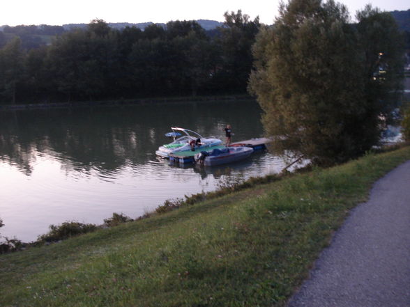 Boot fahren auf der Donau bei (Ybbs) - 