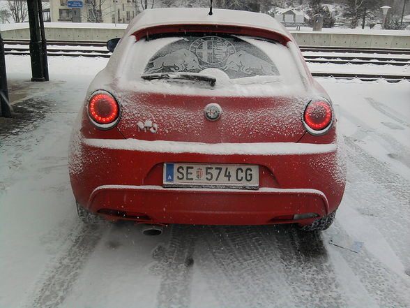 die 1ste fahrt auf schnee mit mein auto - 