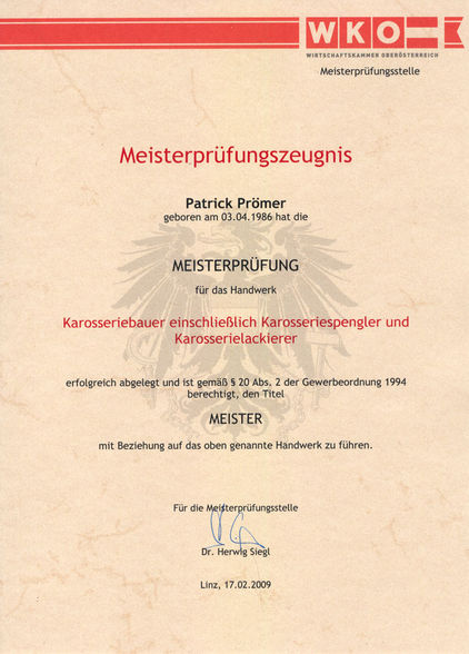 Meisterlich und Feier dazu 3.11.09! - 