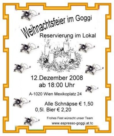 Weihnachtsfeier im Goggi - 