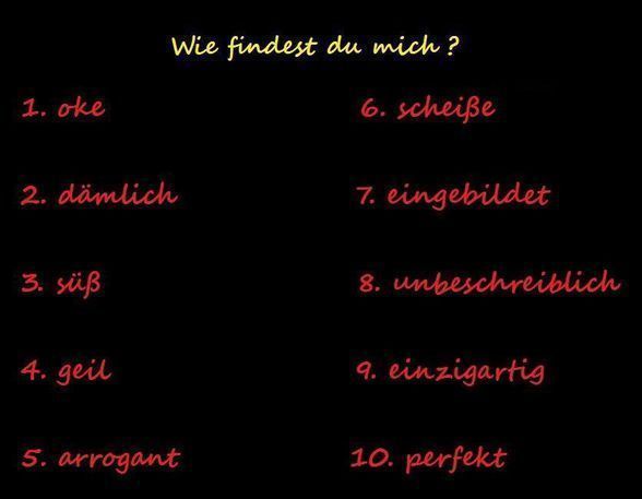 wie findest du mich - 