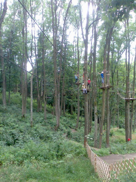 Lisa mit Papa im Kletterwald - 