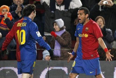 barcelona messi und dani alves - 