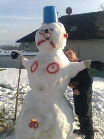 Schneemann baun 2009 - 