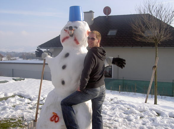 Schneemann baun 2009 - 