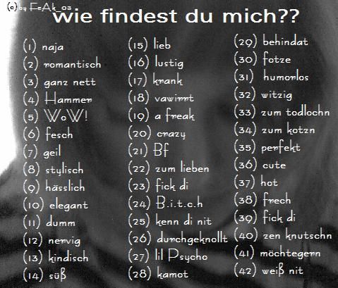 wie findest du mich?? - 