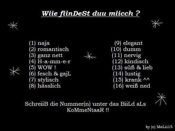 wie findest du mich - 