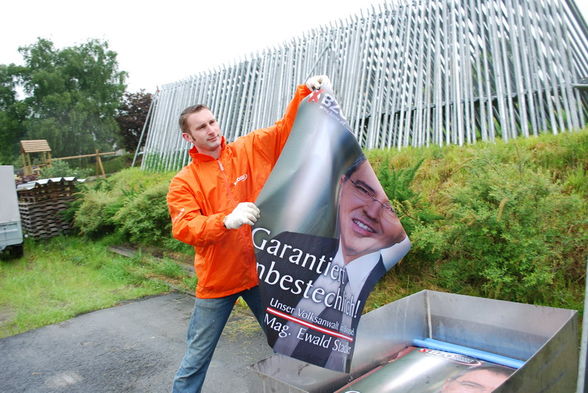 Plakatieren für EU Wahl - 