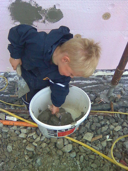 Mein sohn beim arbeiten - 