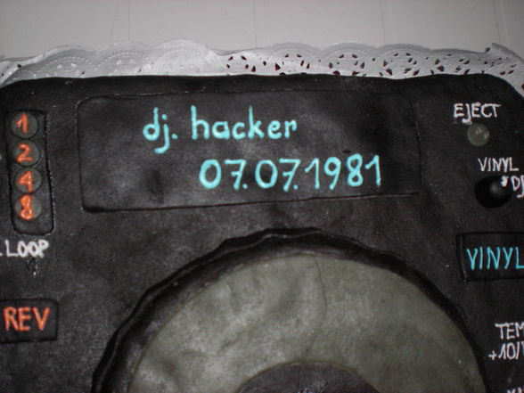 Geburtstagstorte DJ-Hacker - 