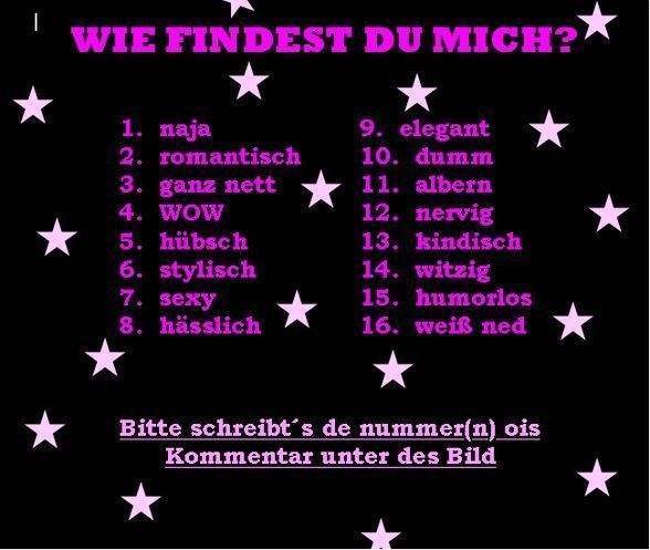 Wie findest du mich ? - 