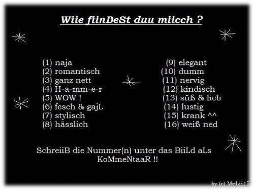 wiiE findest duh miiCh? - 