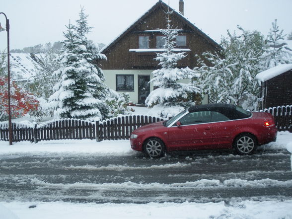 schnee im oktober,klimaerwärmung jaja! - 