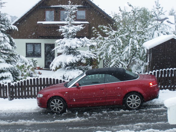 schnee im oktober,klimaerwärmung jaja! - 