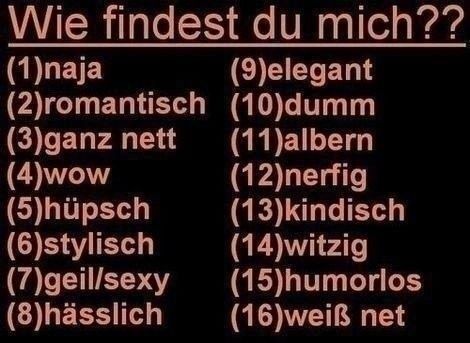 wie findest du mich - 