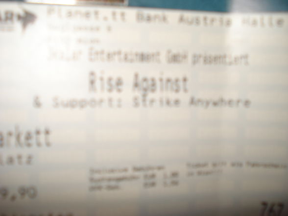 &. Rise against konzert @ Wien {05.02.09 - 