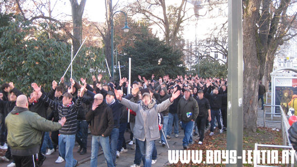 lask hooligan in einsatz - 