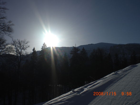 Kasberg bestiegen mit den Skier - 