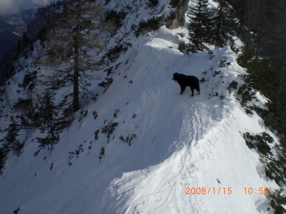 Kasberg bestiegen mit den Skier - 