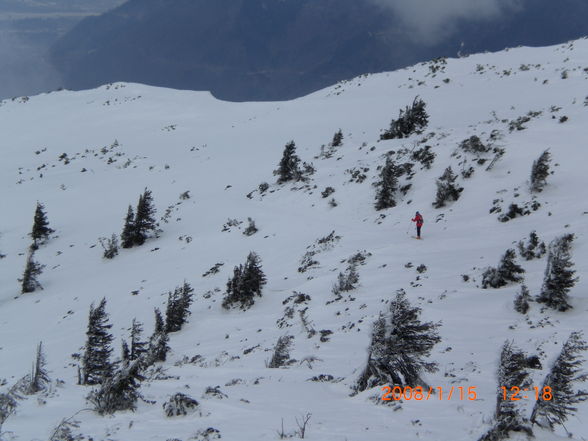 Kasberg bestiegen mit den Skier - 